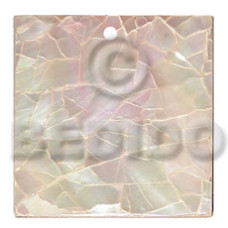 Flat 30mmx30mm square green shell Flat 30mmx30mm square green shell