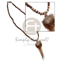 30mm round brownlip feather