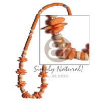 Orange 4-5mm coco heishe