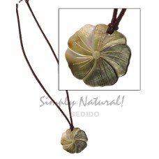 40mm blacklip flower pendant on 40mm blacklip flower pendant on