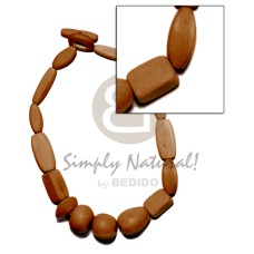 Natural wood beads dyed in