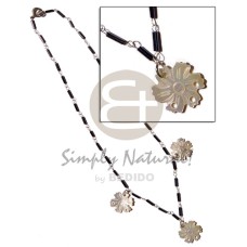 Black cut glass beads in