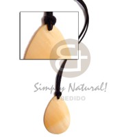 Leather thong 43x29mm teardrop