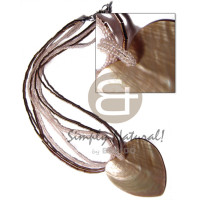 55mm brownlip heart pendant on
