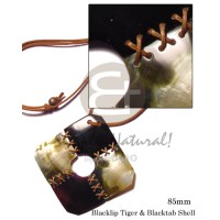 Leather thong black tab black