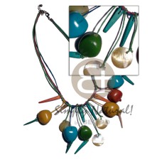 Bora bora necklace- dangling colored Bora bora necklace- dangling colored