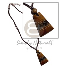 Antique aztec 45mm horn pendant