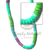 4-5mm coco heishe mint green neon