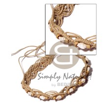 White nassa in wax cord White nassa in wax cord