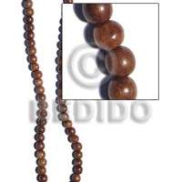 Robles round wood beads 4-5mm