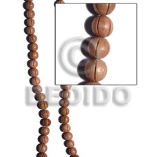 Rosewood round beads groove