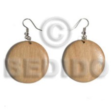 Dangling round 32mm natural wood Dangling round 32mm natural wood
