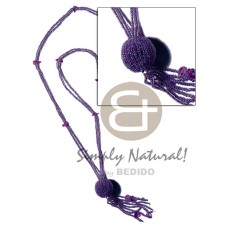 2 rows tassled lavender glass