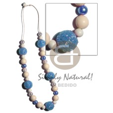 20mm wrapped wood beads in