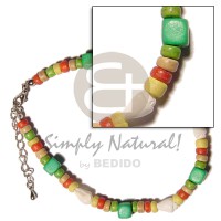 Yellored natural white green 4-5mm coco pokalet.