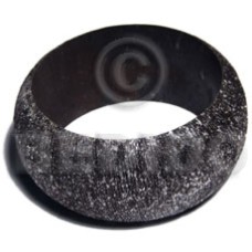 Natural wood bangle in black