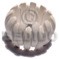 Elastic bleached buffed and polished