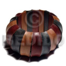 Dyed natural white wood elastic