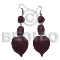 Dangling natural white wood heart