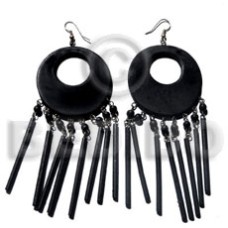 Dangling 50mm round natural black Dangling 50mm round natural black