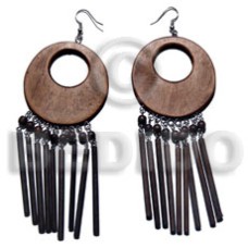 Dangling 50mm round natural black Dangling 50mm round natural black
