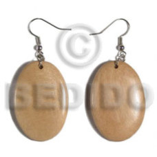 Dangling oval 38mmx27mm natural wood Dangling oval 38mmx27mm natural wood