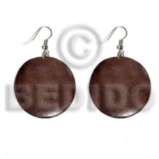 Dangling round 32mm natural wood Dangling round 32mm natural wood