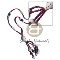 2-3mm maroon coco pokalet.